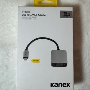 New Kanex iAdapt USB-C VGA Adapter Plug & Play